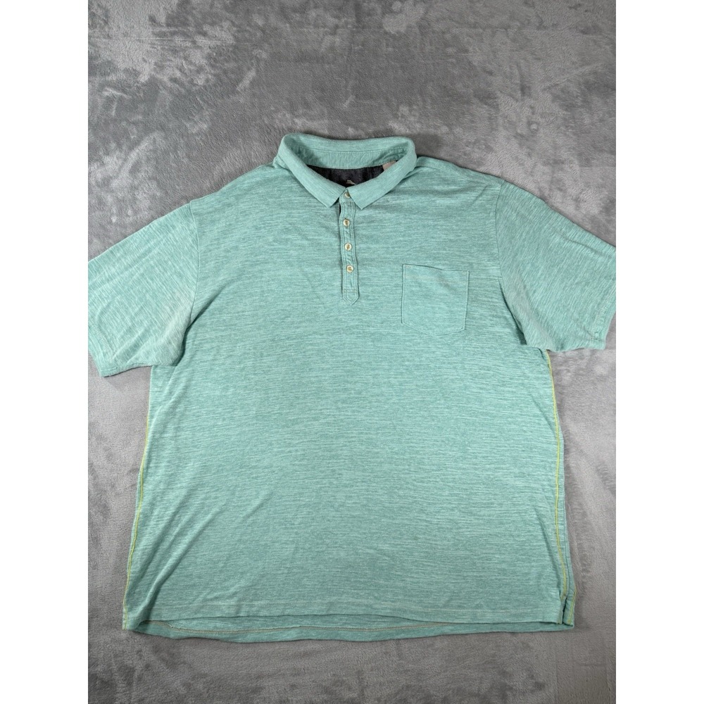 Tommy Bahama Shirt Men 3XL Green Polo Relax Golf Performance